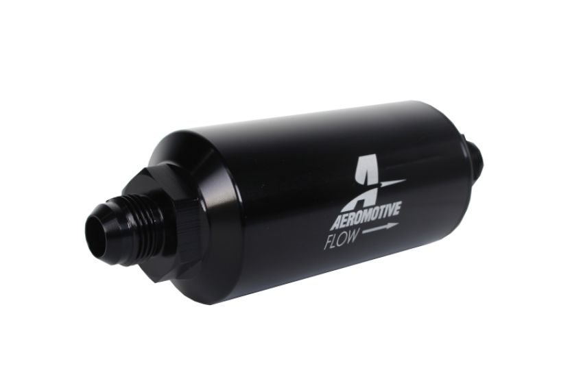 AEROMOTIVE AFS12377 8an Inline Fuel Filter 10 Micron 2in OD Black