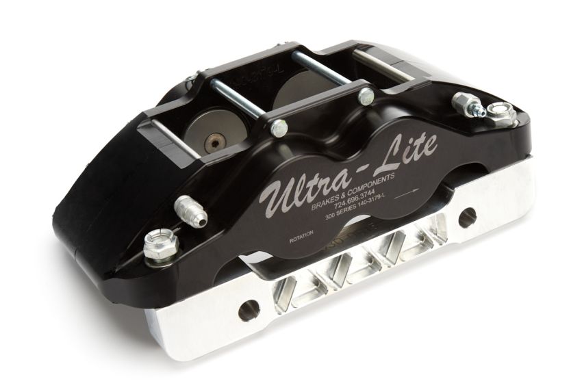 MPD RACING MPD17100 Brake Caliper Radial Mnt Black Alum Left Side