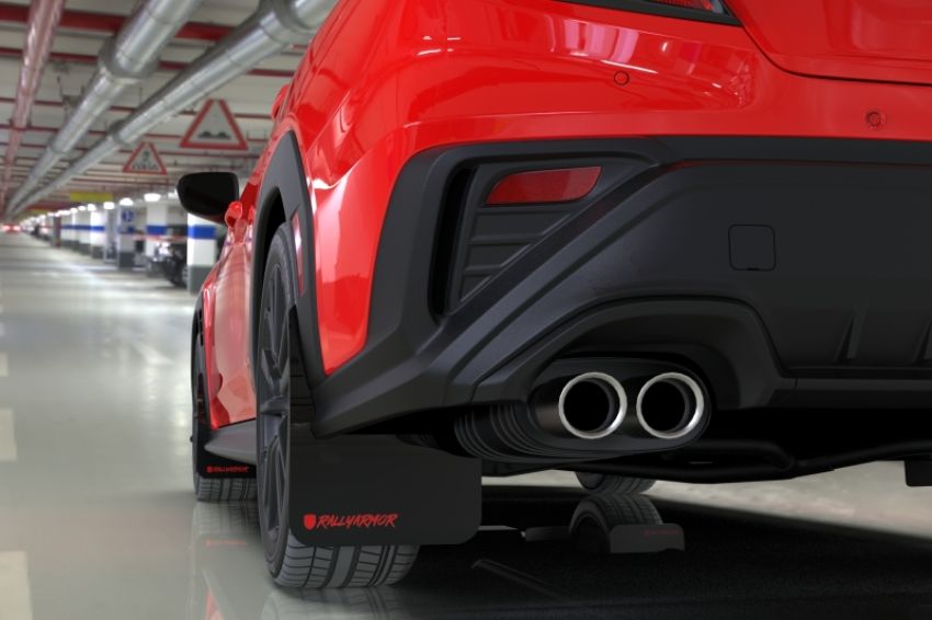 Rally Armor MF92-UR-BLK/RD-X Black Mud Flap/Red Logo
