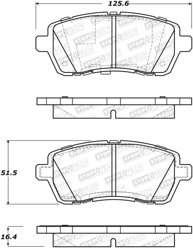 Stoptech 308.14540 Street Brake Pads - Front
