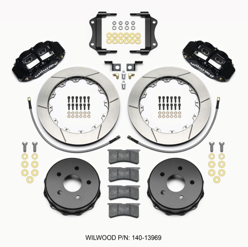 Wilwood 140-13969 Narrow Superlite 4R Rear Kit 12.88in 2007-up Jeep JK w/Lines
