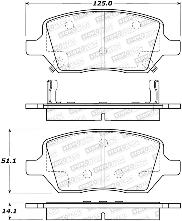 Stoptech 308.10930 Street Brake Pads