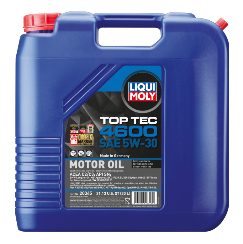 LIQUI MOLY 20345 Top Tec 4600 SAE 5W-30