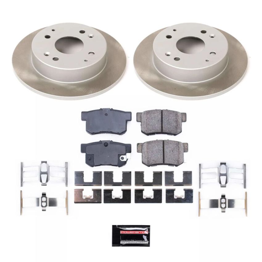 PowerStop SC701 Semi-Coated Rotor and Low-Dust Ceramic Brake Pad Kit