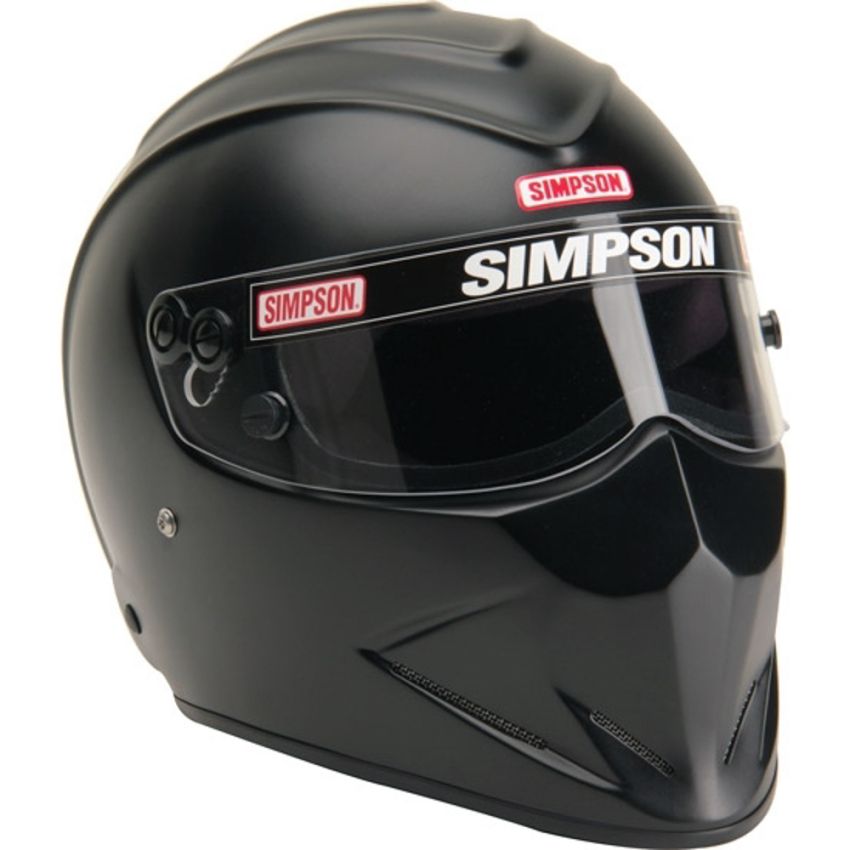 SIMPSON SAFETY SIM7297128 Helmet Diamondback 7-1/2 Flat Black SA2020