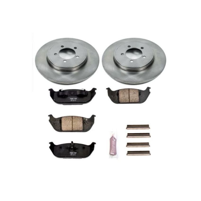PowerStop KOE3025 OE Stock Replacement Low-Dust Ceramic Brake Pad and Rotor Kit