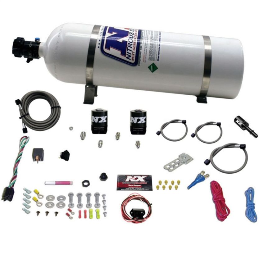 Nitrous Express 20918-15 HEMI & SRT8 SINGLE NOZZLE FLY-BY-WIRE SYS (35-150HP) W/ 15LB BOTTLE