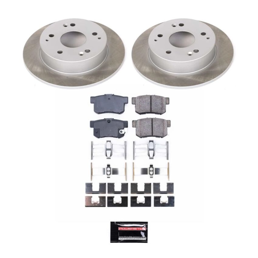 PowerStop SC2270 Semi-Coated Rotor and Low-Dust Ceramic Brake Pad Kit
