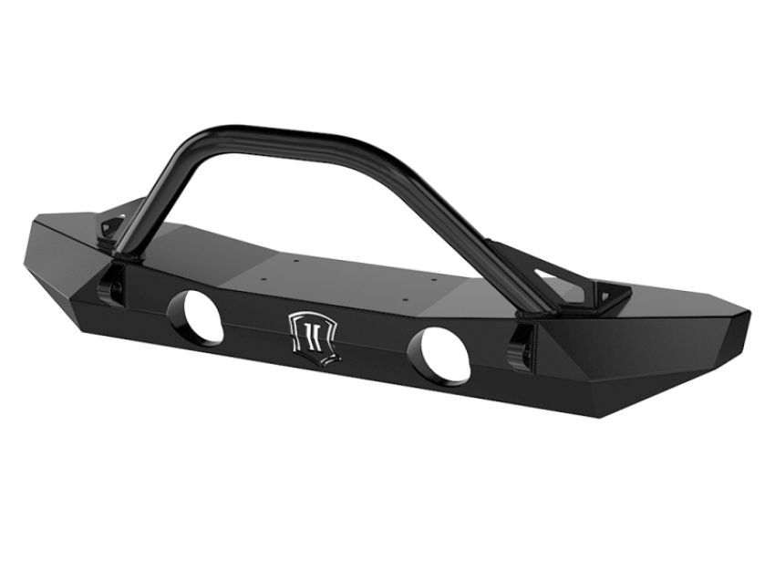 ICON 25235 07-18 Jeep Wrangler JK Pro Series Mid Width Front Bumper w/Bar/Tabs