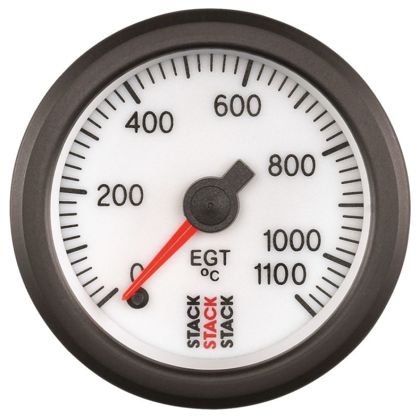 AutoMeter ST3363 Stack 52mm 0-1100 Deg C Pro Stepper Motor Exhaust Gas Temp Gauge - White
