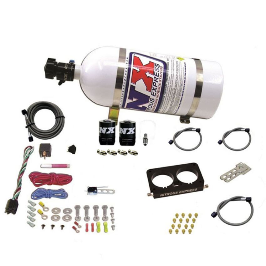 Nitrous Express 20950D-00 FORD 4 VALVE NITROUS PLATE SYSTEM (50-300HP) WITHOUT BOTTLE (STOCK TB)