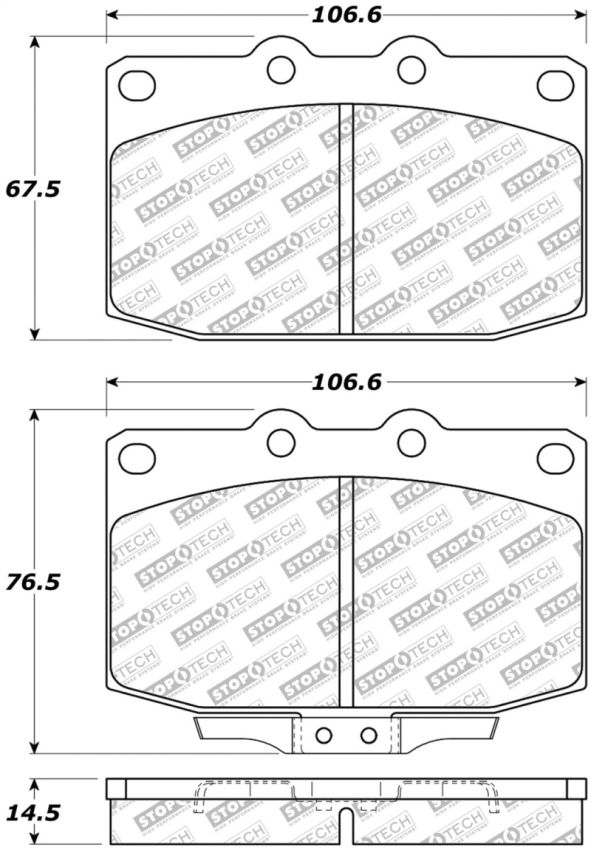 Stoptech 305.03310 86-91 Mazda RX-7 Street Select Front Brake Pads
