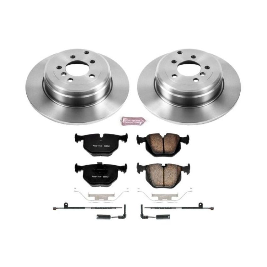 PowerStop KOE5742 OE Stock Replacement Low-Dust Ceramic Brake Pad and Rotor Kit