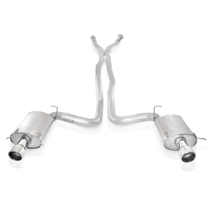 Stainless Works CTSVEX 2004-07 Cadillac CTS-V 3in Exhaust X-Pipe Chambered Mufflers 4in Tips