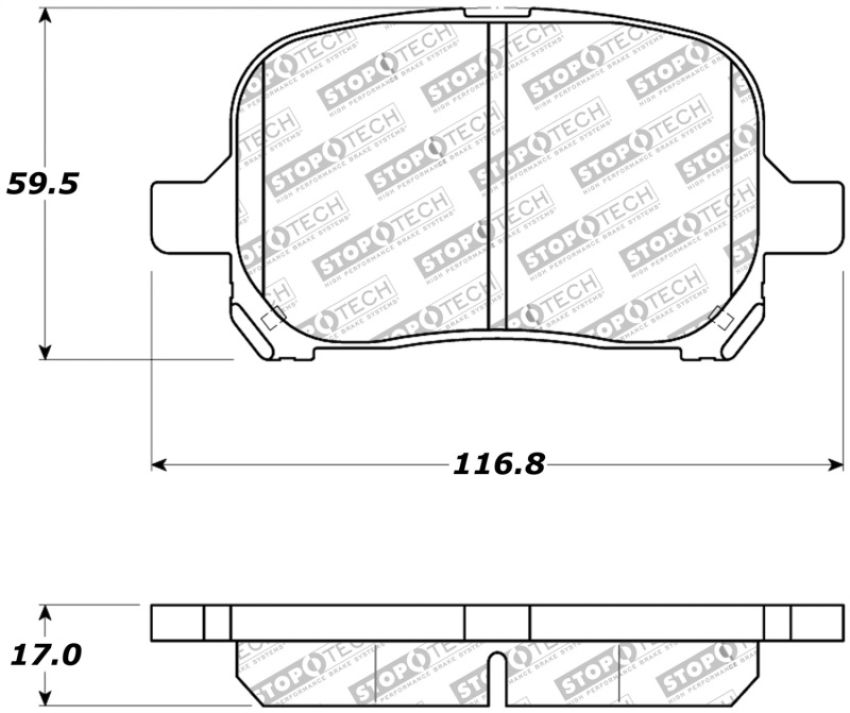 Stoptech 308.07070 Street Touring Brake Pads