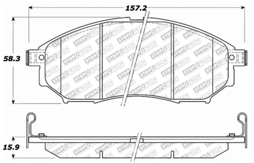 Stoptech 305.08880 Street Select Brake Pads - Rear