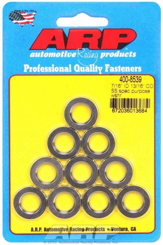 ARP ARP400-8539 S/S Flat Washers - 7/16 ID x 13/16 OD (10)