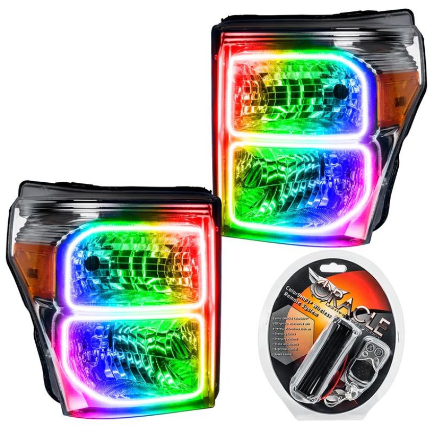 Oracle Lighting 8158-330 LED Pre-Assembled Headlights, Chrome Bezel, ColorSHIFT