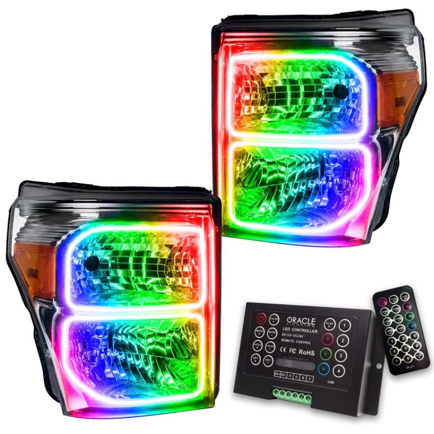 Oracle Lighting 8158-333 LED Pre-Assembled Headlights, Chrome Bezel, ColorSHIFT(tm) 2.0