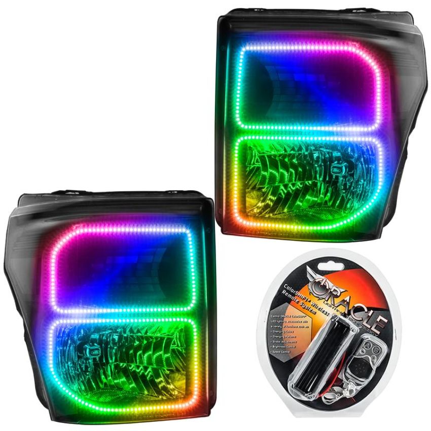 Oracle Lighting 8159-330 LED Pre-Assembled Headlights, Black Bezel, ColorSHIFT