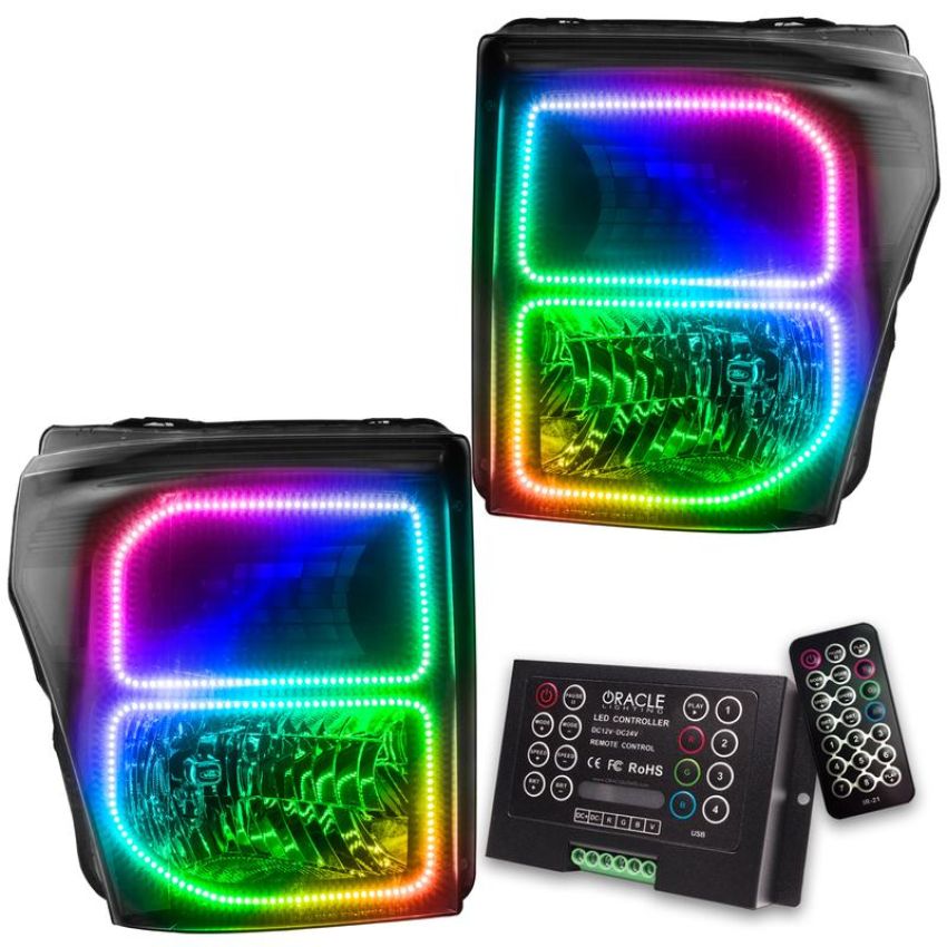 Oracle Lighting 8159-333 LED Pre-Assembled Headlights, Black Bezel, ColorSHIFT(tm) 2.0