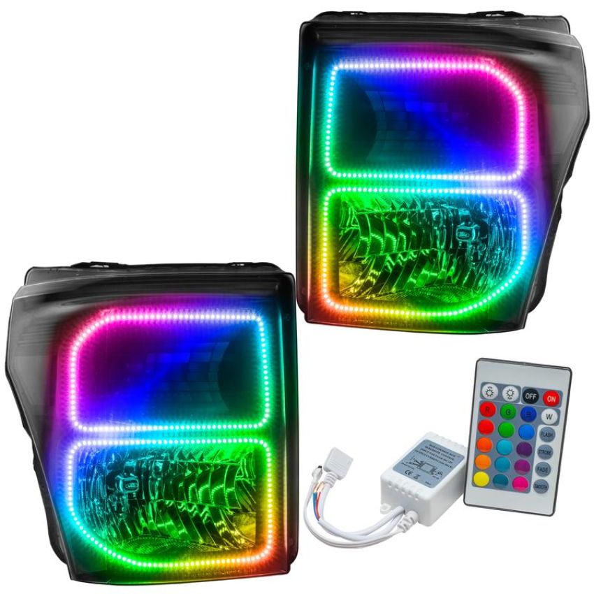 Oracle Lighting 8159-504 LED Pre-Assembled Headlights, Black Bezel, ColorSHIFT(tm) - Simple