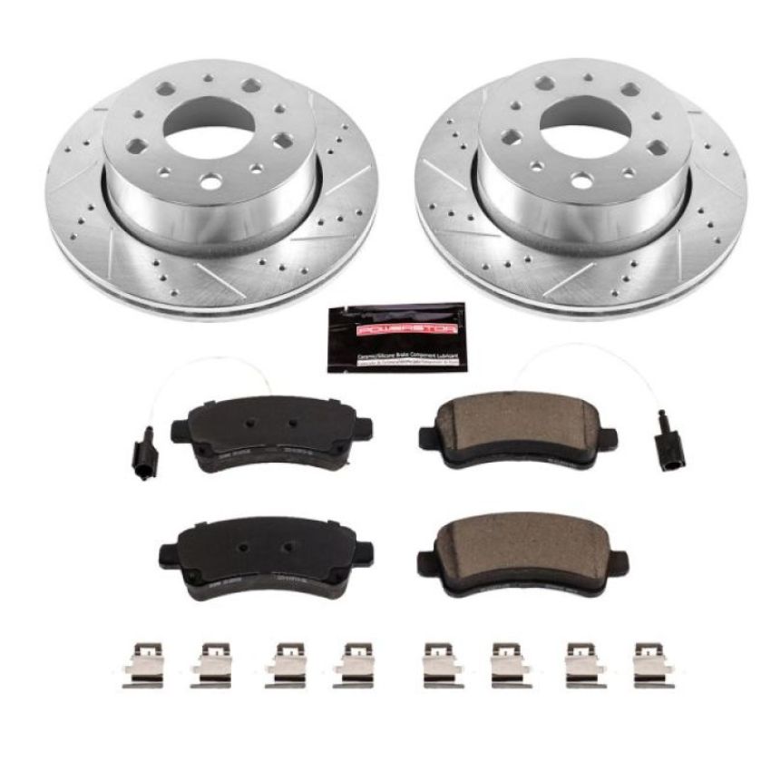 PowerStop K7314 Z23 Daily Driver Carbon-Fiber Ceramic Brake Pad and Drilled & Slotted Rotor Kit