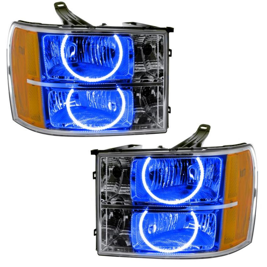 Oracle Lighting 8165-002 SMD Pre-Assembled Headlights, Round Ring Design, Blue