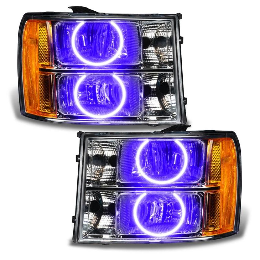 Oracle Lighting 8165-007 SMD Pre-Assembled Headlights, Round Ring Design, UV/Purple
