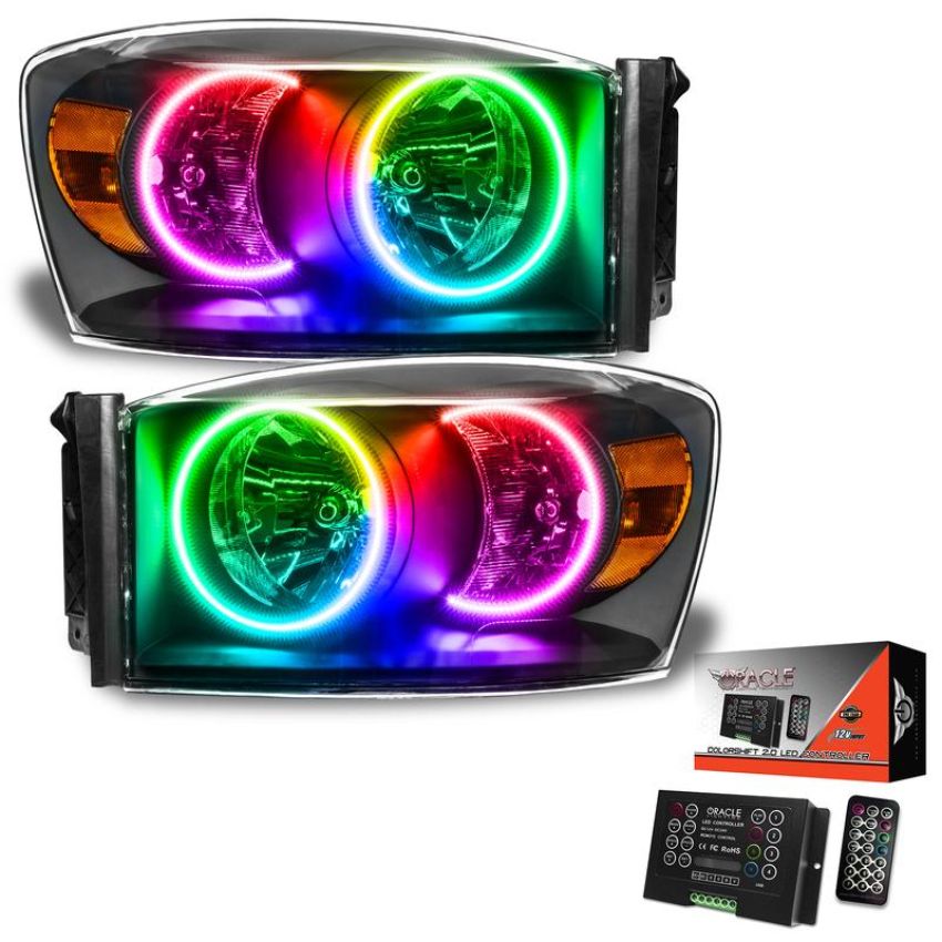 Oracle Lighting 8187-333 SMD Pre-Assembled Headlights, Black Bezel, ColorSHIFT(tm) 2.0