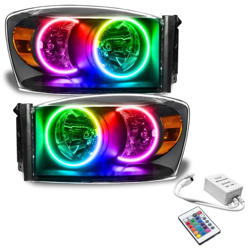 Oracle Lighting 8187-504 SMD Pre-Assembled Headlights, Black Bezel, ColorSHIFT(tm) - Simple