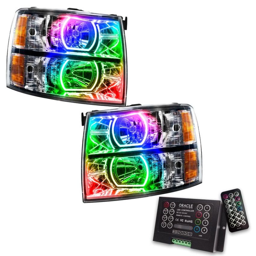 Oracle Lighting 8188-333 SMD Pre-Assembled Headlights, Square Style, ColorSHIFT(tm) 2.0