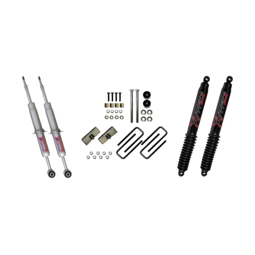 Skyjacker HL30STBB 3in Performance Struts & Rear Blocks U-bolts w/ Black MAX Shocks