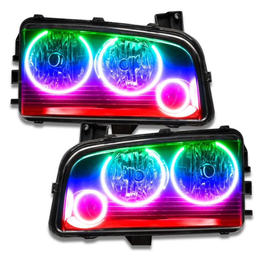 Oracle Lighting 8197-334 SMD Pre-Assembled Headlights, Non-HID, Triple Halo, ColorSHIFT - No Controller
