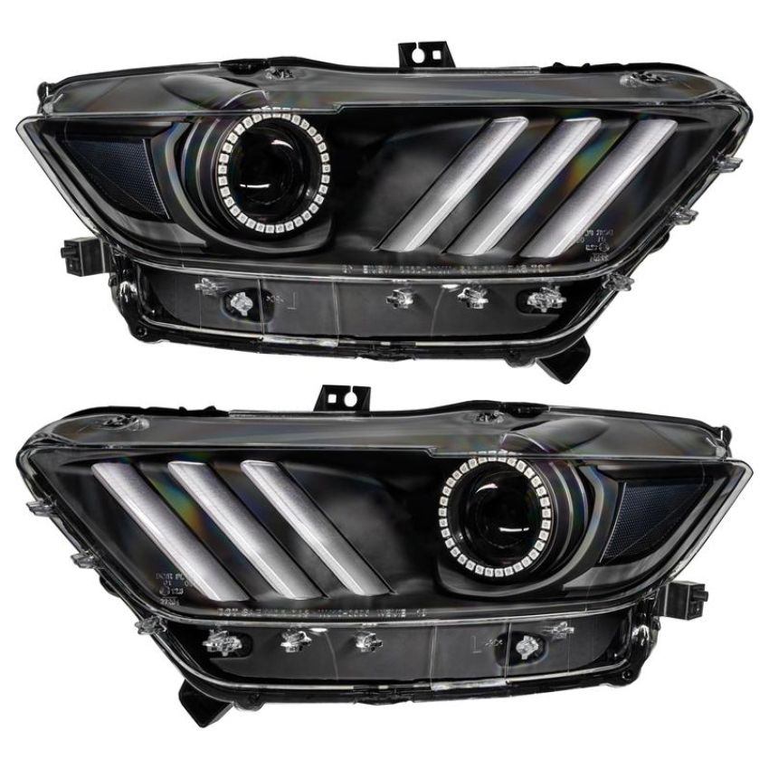 Oracle Lighting 8199-332 2015-2017 Ford Mustang Dynamic RGB+A Pre-Assembled Headlights - Black Edition