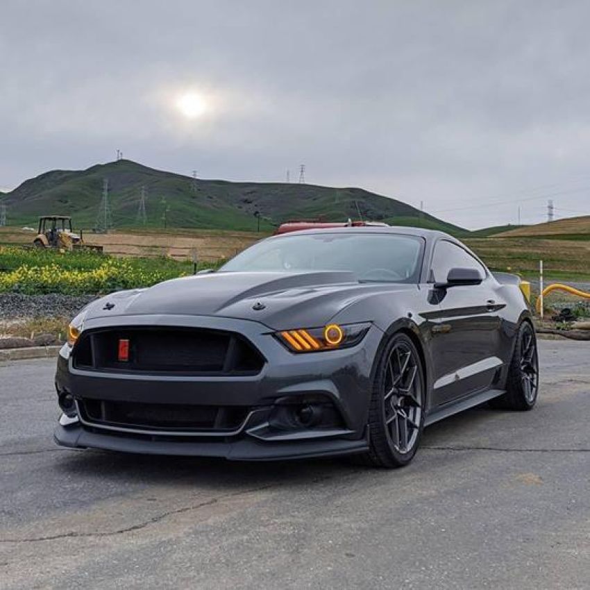 Oracle Lighting 8199-332 2015-2017 Ford Mustang Dynamic RGB+A Pre-Assembled Headlights - Black Edition