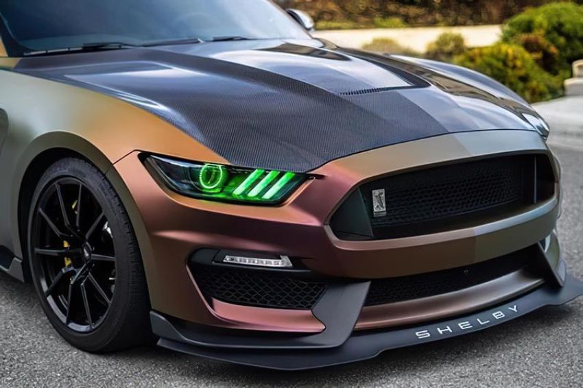Oracle Lighting 8199-332 2015-2017 Ford Mustang Dynamic RGB+A Pre-Assembled Headlights - Black Edition