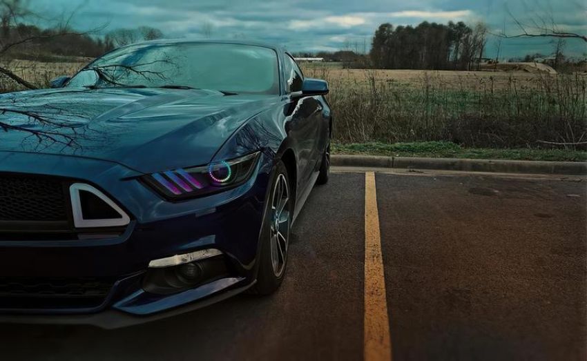Oracle Lighting 8199-332 2015-2017 Ford Mustang Dynamic RGB+A Pre-Assembled Headlights - Black Edition