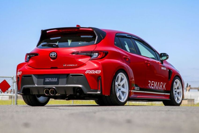 Remark RK-C2076T-05TC 24+ Toyota GR Corolla Dual Center Exit w/ Resonator Burnt Stainless Steel Catback Exhaust,