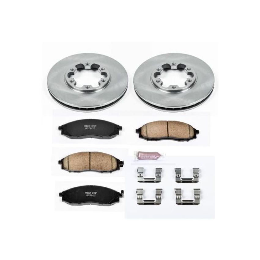 PowerStop KOE1176 OE Stock Replacement Low-Dust Ceramic Brake Pad and Rotor Kit