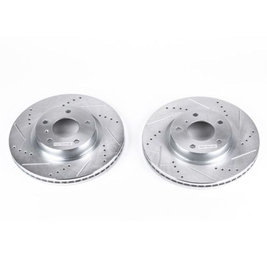 PowerStop JBR1105XPR PowerStop Evolution Performance Drilled, Slotted & Plated Brake Rotor Pair