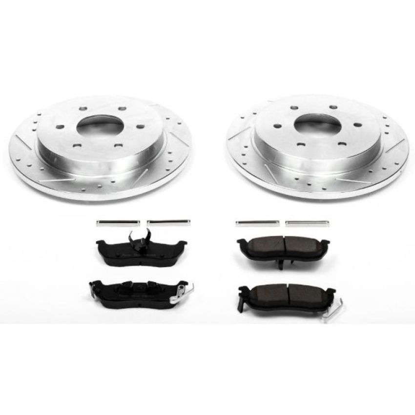 PowerStop K2445 Z23 Daily Driver Carbon-Fiber Ceramic Brake Pad and Drilled & Slotted Rotor Kit