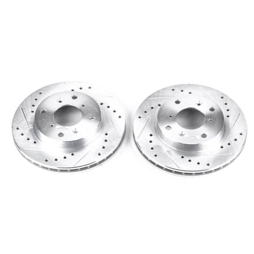 PowerStop JBR797XPR PowerStop Evolution Performance Drilled, Slotted & Plated Brake Rotor Pair
