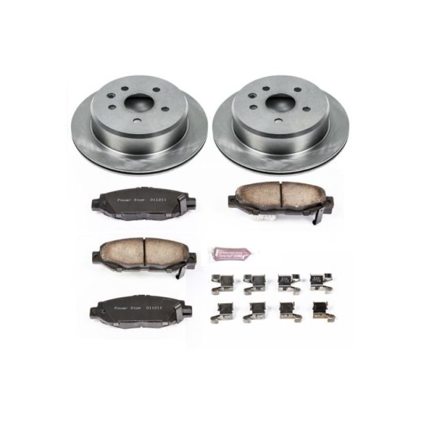 PowerStop KOE1072 OE Stock Replacement Low-Dust Ceramic Brake Pad and Rotor Kit