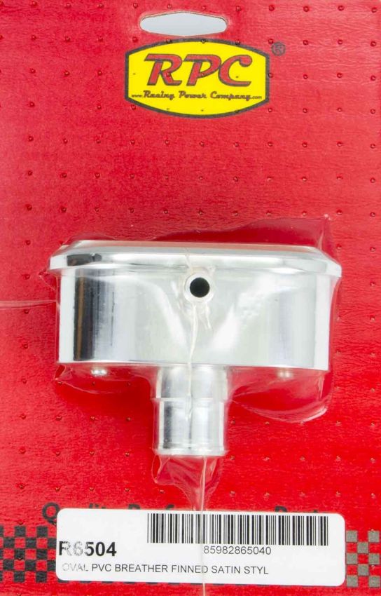 RACING POWER CO-PACKAGED RPCR6504 Alum Finned PCV Breather Polished/Satin