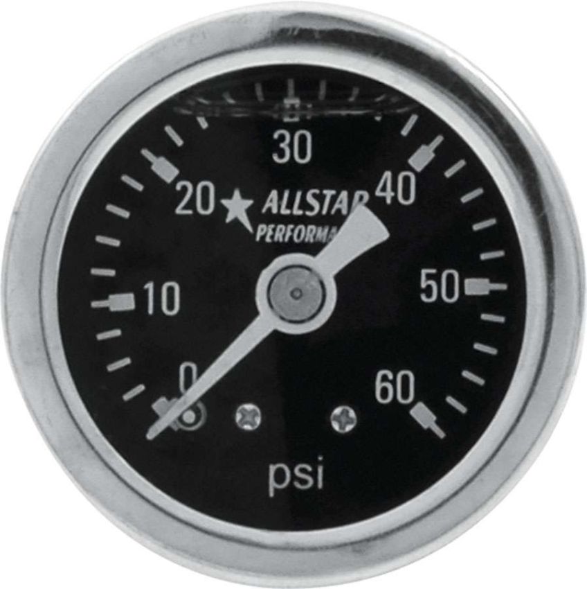 ALLSTAR PERFORMANCE ALL80204 1.5in Gauge 0-60 PSI Liquid Filled