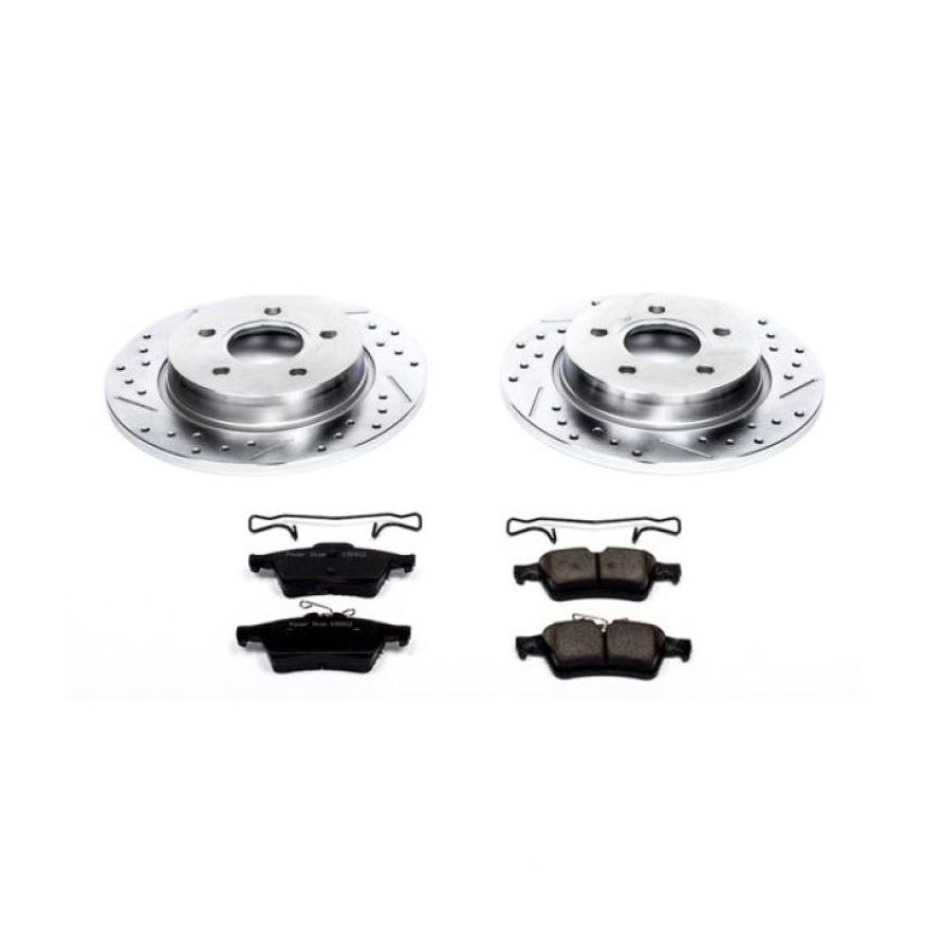 PowerStop K5975 Z23 Daily Driver Carbon-Fiber Ceramic Brake Pad and Drilled & Slotted Rotor Kit