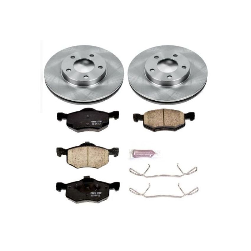 PowerStop KOE1930 OE Stock Replacement Low-Dust Ceramic Brake Pad and Rotor Kit