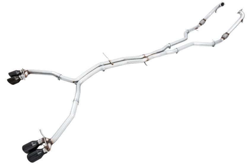 AWE Tuning 3010-43048 Audi B9 S4 Track Edition Exhaust - Non-Resonated (Black 102mm Tips)