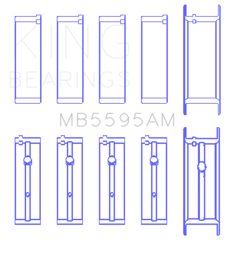 King Engine Bearings MB5595AM King Nissan KA-24E Main Bearing Set - Size STD
